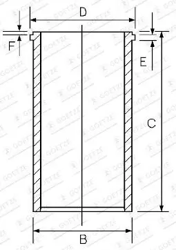 Zylinderlaufbuchse GOETZE ENGINE 14-040130-00