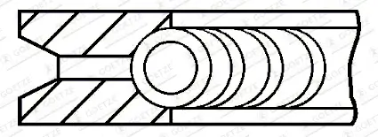 Kolbenringsatz GOETZE ENGINE 08-107600-10 Bild Kolbenringsatz GOETZE ENGINE 08-107600-10
