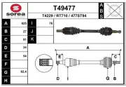 Antriebswelle Vorderachse links EAI T49477