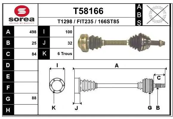 Antriebswelle EAI T58166