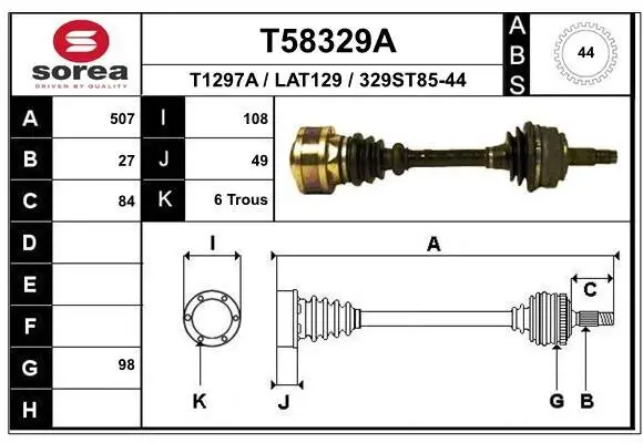 Antriebswelle EAI T58329A