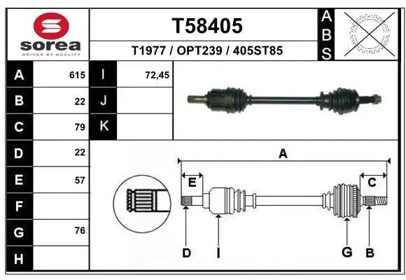 Antriebswelle EAI T58405