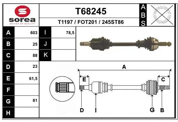 Antriebswelle EAI T68245