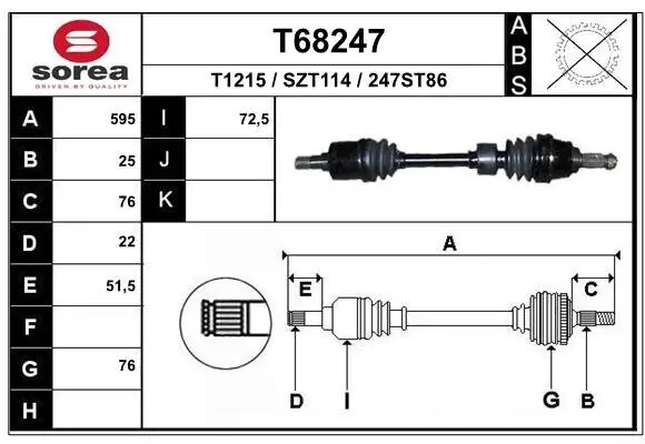 Antriebswelle EAI T68247