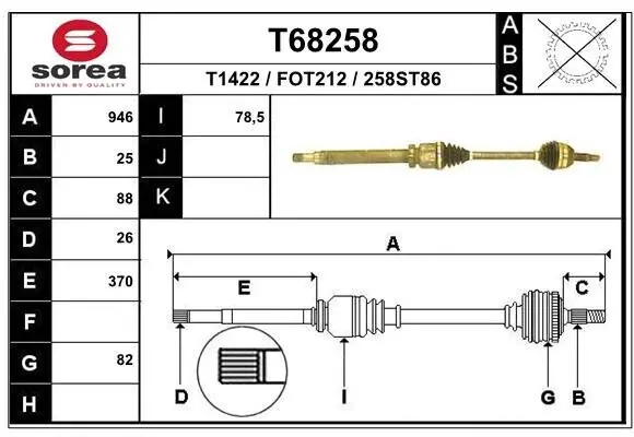 Antriebswelle EAI T68258