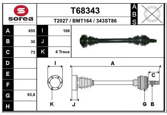 Antriebswelle EAI T68343