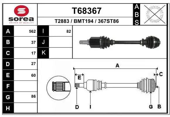 Antriebswelle EAI T68367