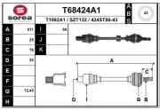 Antriebswelle Vorderachse rechts EAI T68424A1