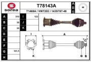 Antriebswelle Vorderachse links Vorderachse rechts EAI T78143A