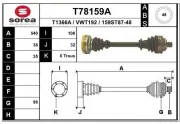 Antriebswelle Vorderachse links Vorderachse rechts EAI T78159A