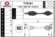 Antriebswelle Vorderachse links EAI T78181