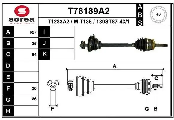 Antriebswelle EAI T78189A2