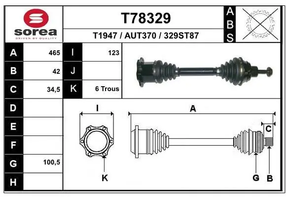 Antriebswelle EAI T78329