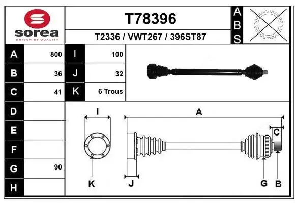 Antriebswelle EAI T78396