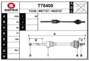 Antriebswelle Vorderachse rechts EAI T78400