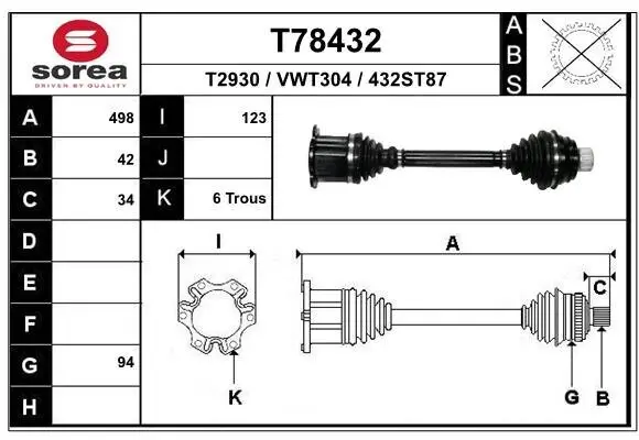 Antriebswelle EAI T78432