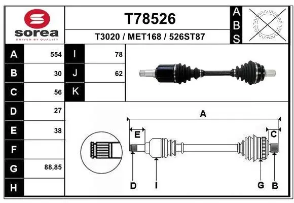 Antriebswelle EAI T78526