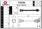 Antriebswelle Vorderachse rechts EAI T78704
