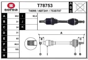 Antriebswelle Vorderachse links EAI T78753
