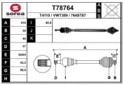 Antriebswelle Vorderachse rechts EAI T78764