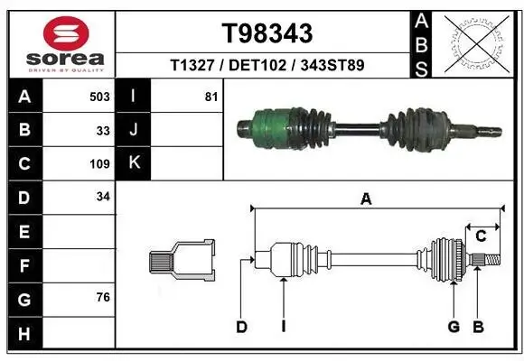 Antriebswelle EAI T98343