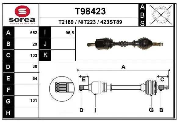 Antriebswelle EAI T98423