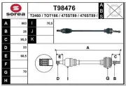 Antriebswelle Vorderachse rechts EAI T98476