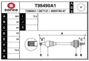 Antriebswelle Vorderachse rechts EAI T98490A1