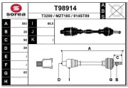 Antriebswelle Vorderachse rechts EAI T98914