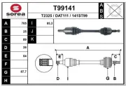 Antriebswelle Vorderachse links EAI T99141