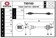 Antriebswelle Vorderachse rechts EAI T99160