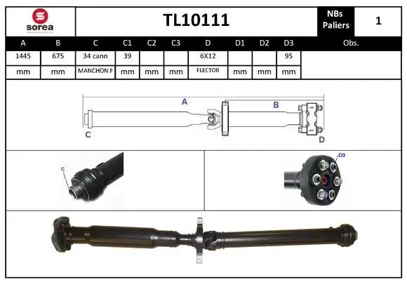 Gelenkwelle, Achsantrieb EAI TL10111