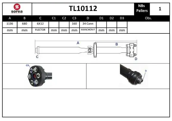 Gelenkwelle, Achsantrieb EAI TL10112