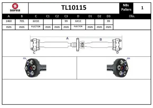 Gelenkwelle, Achsantrieb EAI TL10115