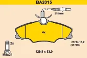 Bremsbelagsatz, Scheibenbremse BARUM BA2015