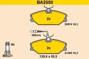 Bremsbelagsatz, Scheibenbremse BARUM BA2050