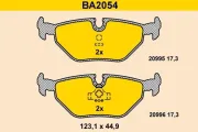 Bremsbelagsatz, Scheibenbremse BARUM BA2054