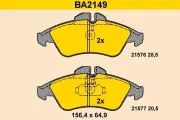 Bremsbelagsatz, Scheibenbremse BARUM BA2149