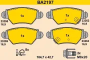 Bremsbelagsatz, Scheibenbremse BARUM BA2197