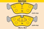 Bremsbelagsatz, Scheibenbremse BARUM BA2244