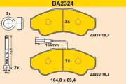 Bremsbelagsatz, Scheibenbremse Vorderachse BARUM BA2324