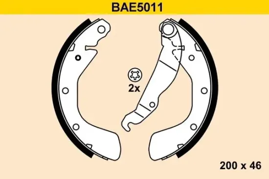 Bremsbackensatz BARUM BAE5011 Bild Bremsbackensatz BARUM BAE5011
