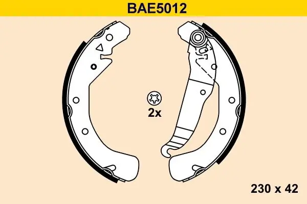 Bremsbackensatz BARUM BAE5012