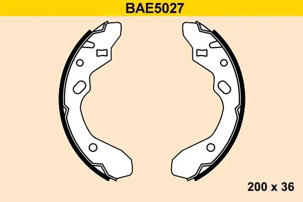 Bremsbackensatz Hinterachse BARUM BAE5027