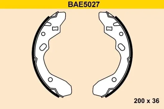Bremsbackensatz Hinterachse BARUM BAE5027 Bild Bremsbackensatz Hinterachse BARUM BAE5027