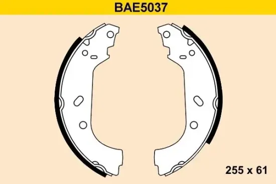 Bremsbackensatz BARUM BAE5037 Bild Bremsbackensatz BARUM BAE5037