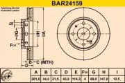 Bremsscheibe Vorderachse BARUM BAR24159