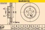 Bremsscheibe BARUM BAR26116