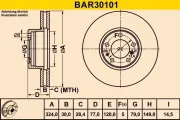 Bremsscheibe Vorderachse BARUM BAR30101