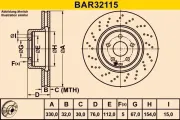 Bremsscheibe Vorderachse BARUM BAR32115